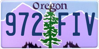 OR license plate 972FIV