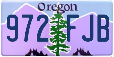 OR license plate 972FJB