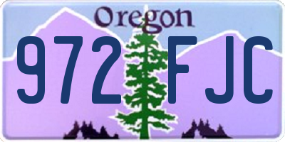 OR license plate 972FJC