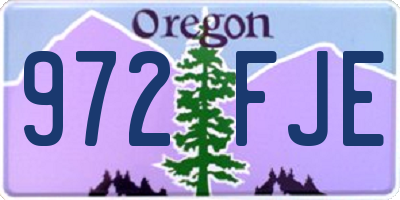 OR license plate 972FJE