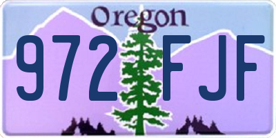 OR license plate 972FJF