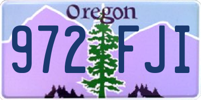 OR license plate 972FJI