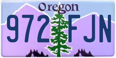 OR license plate 972FJN