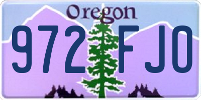 OR license plate 972FJO