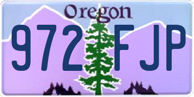 OR license plate 972FJP