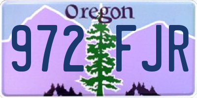 OR license plate 972FJR