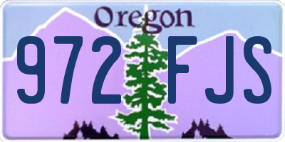 OR license plate 972FJS