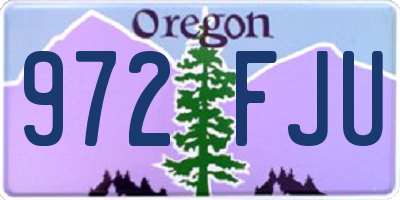 OR license plate 972FJU