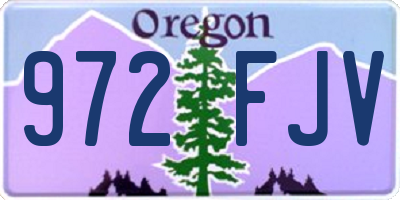 OR license plate 972FJV