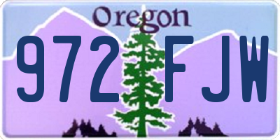 OR license plate 972FJW