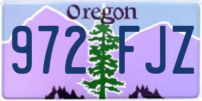 OR license plate 972FJZ