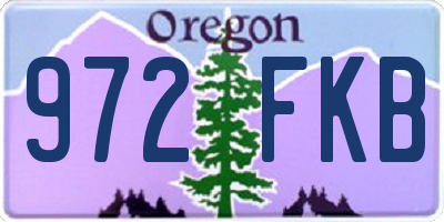 OR license plate 972FKB