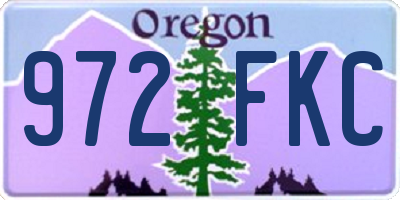 OR license plate 972FKC