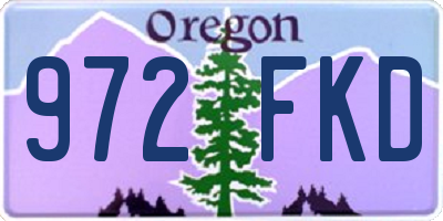 OR license plate 972FKD