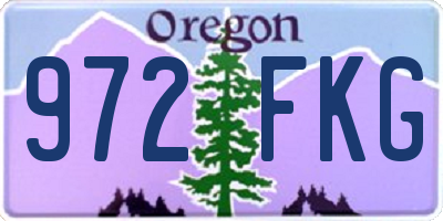 OR license plate 972FKG