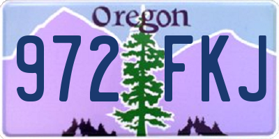 OR license plate 972FKJ