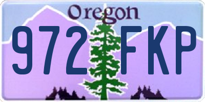 OR license plate 972FKP
