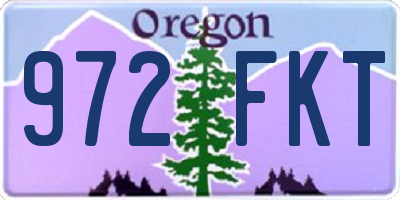 OR license plate 972FKT