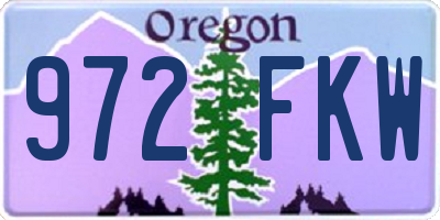 OR license plate 972FKW