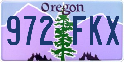 OR license plate 972FKX