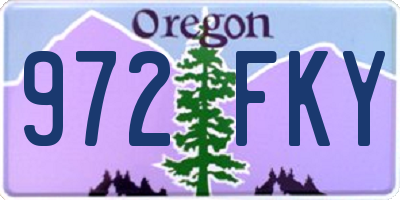OR license plate 972FKY