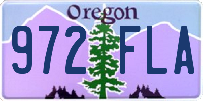 OR license plate 972FLA