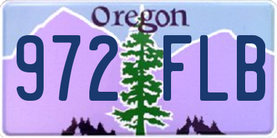 OR license plate 972FLB