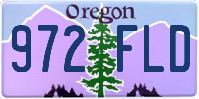 OR license plate 972FLD