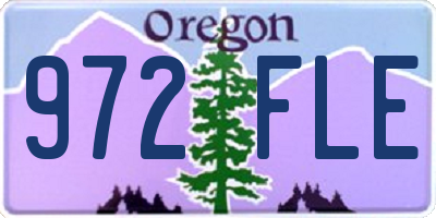 OR license plate 972FLE