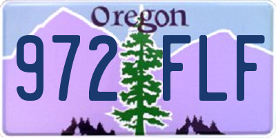 OR license plate 972FLF