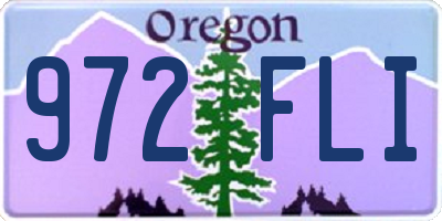 OR license plate 972FLI