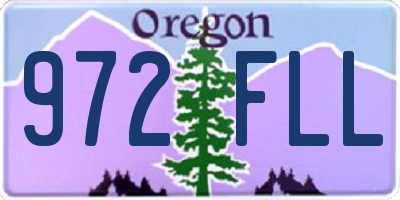OR license plate 972FLL