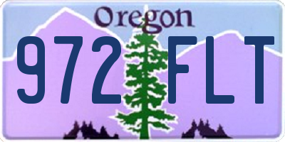 OR license plate 972FLT