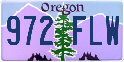 OR license plate 972FLW
