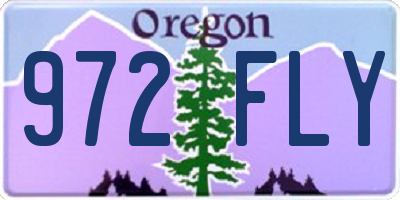 OR license plate 972FLY