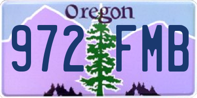 OR license plate 972FMB