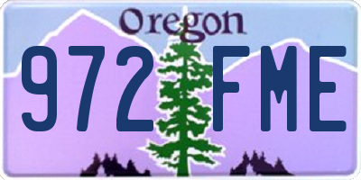 OR license plate 972FME