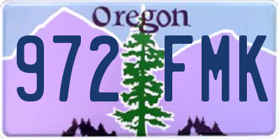 OR license plate 972FMK