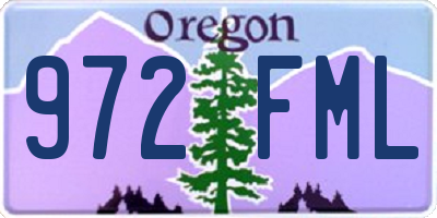 OR license plate 972FML