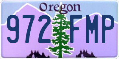 OR license plate 972FMP