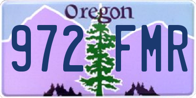 OR license plate 972FMR