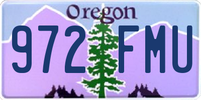 OR license plate 972FMU