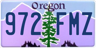OR license plate 972FMZ