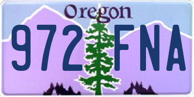 OR license plate 972FNA