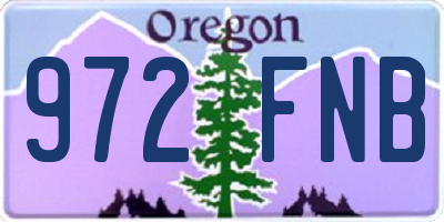 OR license plate 972FNB