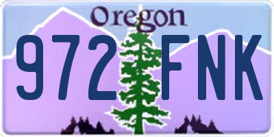 OR license plate 972FNK