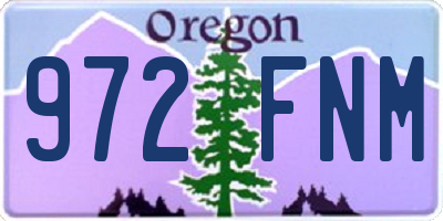 OR license plate 972FNM