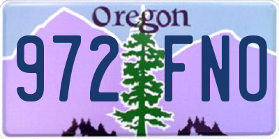 OR license plate 972FNO