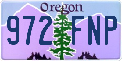 OR license plate 972FNP