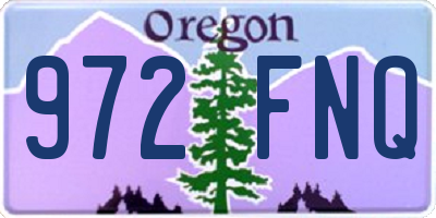 OR license plate 972FNQ